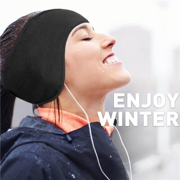 JOEYOUNG Fleece Ear Warmers for Men Women Kids - Winter Headband Ear Muffs Ear - Picture 5 of 7